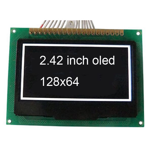 2.42 inch PM Oled Module with PCB / Resolution 128x64 / SPI / I2C Interface for smart wearable